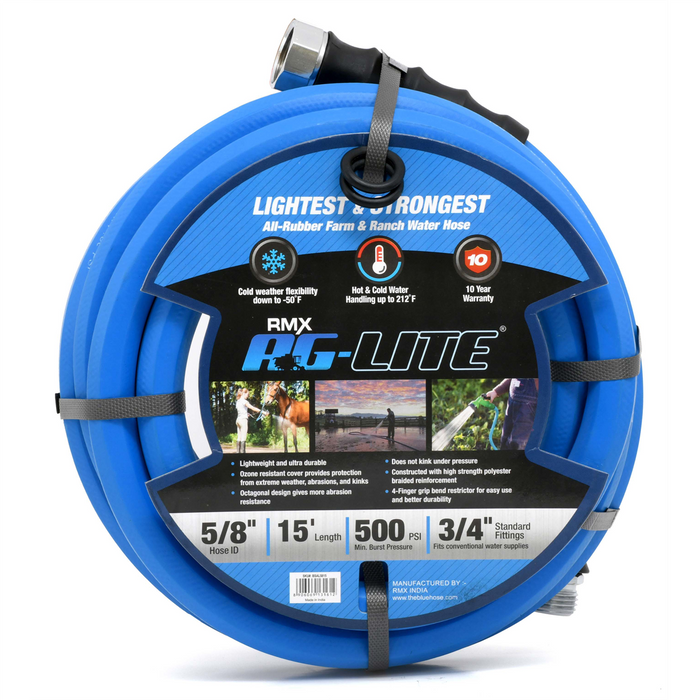 Blue Bird Air Hoses BSAL5815 5/8" x 15' Hot/Cold Water Rubber Garden Hose