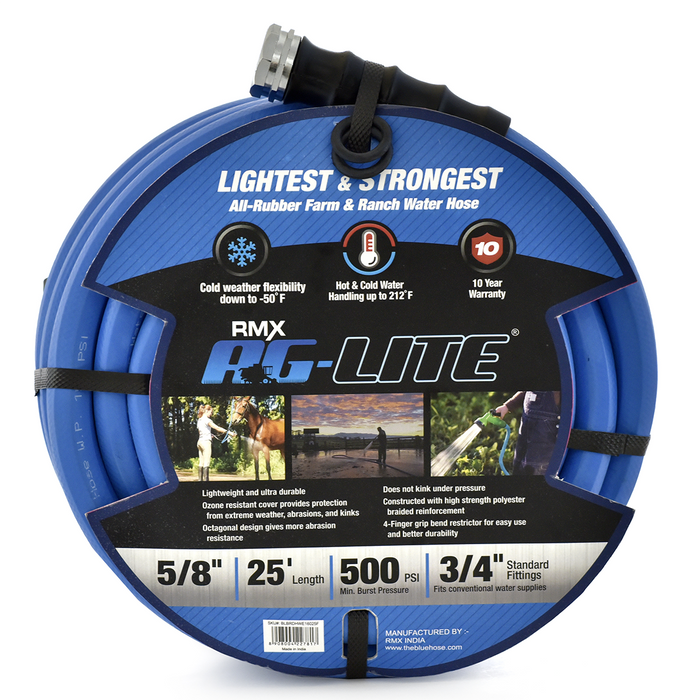 Blue Bird Air Hoses BSAL5825 5/8" x 25' Hot/Cold Water Rubber Garden Hose