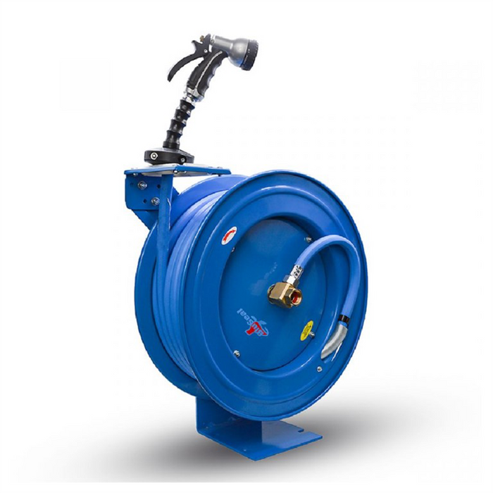 Blue Bird Air Hoses BluSeal 5/8 Inch x 50 Foot Heavy Duty Retractable Water Hose Reel