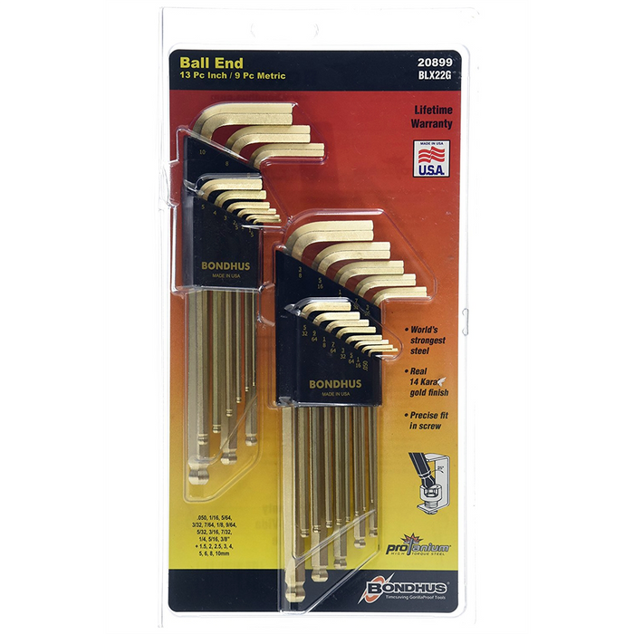 Bondhus Hex Keys Color Guard SAE/MET L Wrench Display