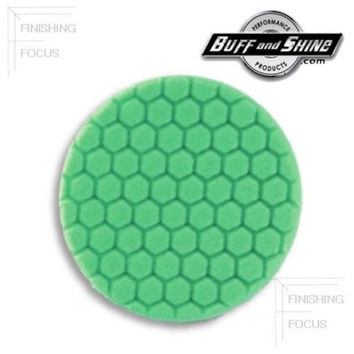 Buff and Shine Green foam grip pad with convoluted face pattern and center ring