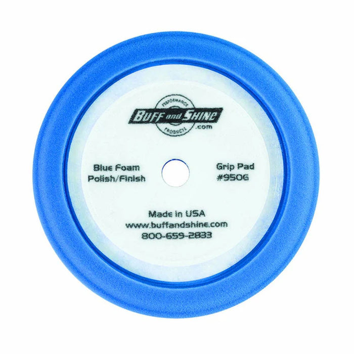 Buff and Shine and SHINE 950G Buffing Pad, 9 in Dia, 1-1/2 in THK, 70 PPI, Reticulated Polyester Foa