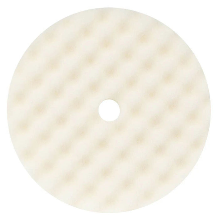 Buff and Shine and SHINE 899FBW Convoluted Face Coarse Grip Pad, 8 in Dia, 1 in THK, Foam Pad, White