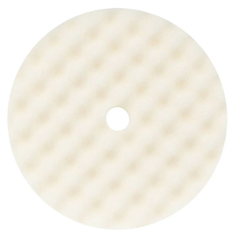 Buff and Shine and SHINE 899FBW Convoluted Face Coarse Grip Pad, 8 in Dia, 1 in THK, Foam Pad, White