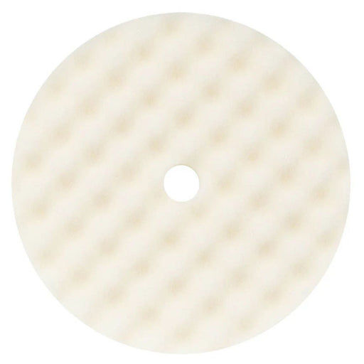 Buff and Shine and SHINE 899FBW Convoluted Face Coarse Grip Pad, 8 in Dia, 1 in THK, Foam Pad, White