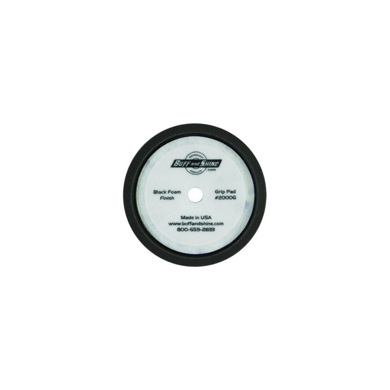 2000G 8 in Black Grip Pad with Hook and Loop, 2 in Thick Reticulated Polyester Foam