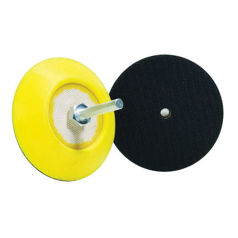 Buff and Shine and SHINE 300Y Backing Pad, 3 in Dia, 1/2 in THK, Hook and Loop Attachment Type