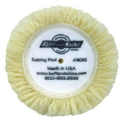 Buff and Shine and SHINE Grip Pad 301G Twist Buffing Pad, 3 in Dia, Hook and Loop Attachment, Wool P