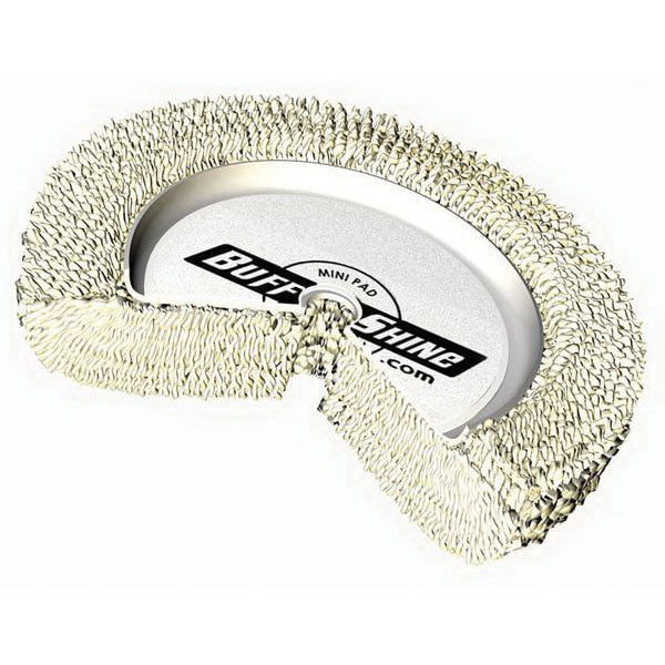 Buff and Shine and SHINE Grip Pad 301G Twist Buffing Pad, 3 in Dia, Hook and Loop Attachment, Wool P — view 2