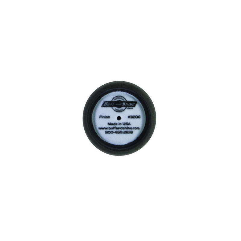 320G Curved Back 1 in Foam Buffing Pad 3 in Diameter Black Hook and Loop