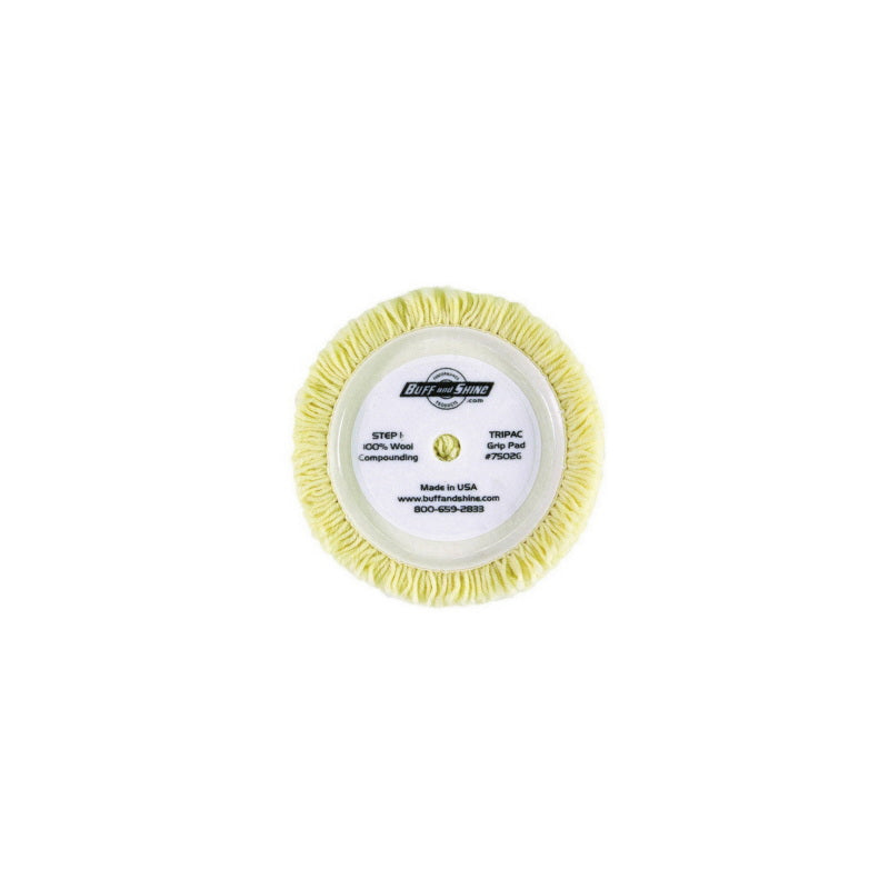 7502GT Grip Pad, 7-1/2 in, Hook and Loop, Beige, 100% Twisted Wool