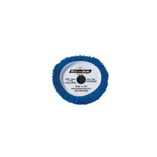 Buff and Shine and SHINE 7503BGT Grip Pad, 7-1/2 in Dia, Hook and Loop Attachment, 100% Twisted Wool — view 2