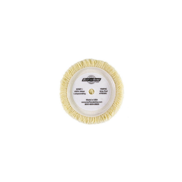 Buff and Shine and SHINE 7503G Buffing Grip Pad, 7-1/2 in Dia, Hook and Loop Attachment, 100% Twiste