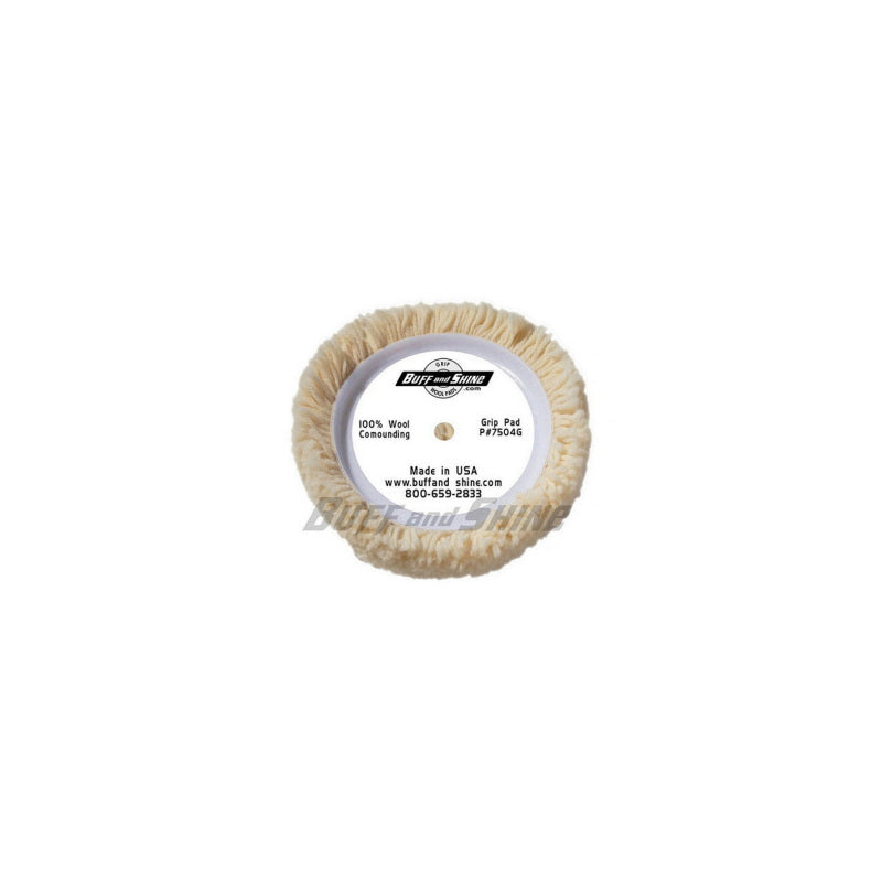 Buff and Shine and SHINE 7504G Buffing Grip Pad, 7-1/2 in Dia, Hook and Loop Attachment, 100% Twiste