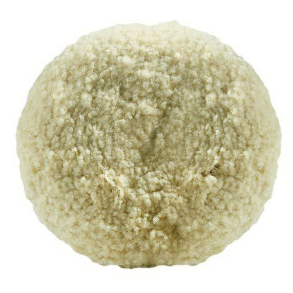 and SHINE 803N Double Sided Buffing Pad, 8 in Dia, 100% Twisted Wool, Natural