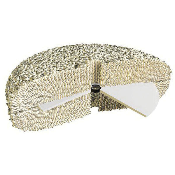 Buff and Shine and SHINE 803N Double Sided Buffing Pad, 8 in Dia, 100% Twisted Wool, Natural