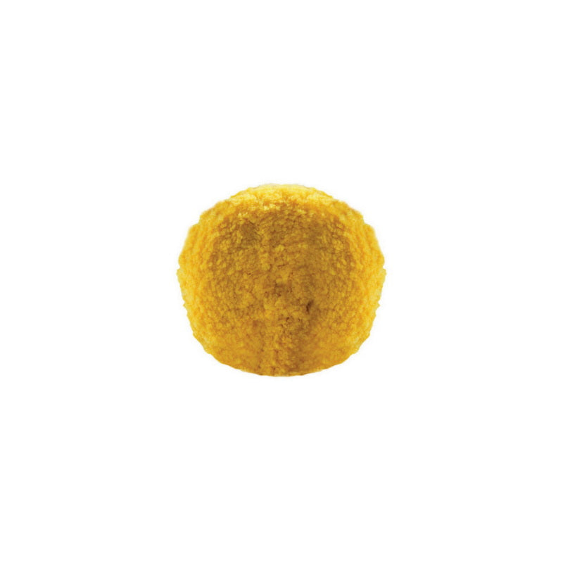 Buff and Shine and SHINE 803NY Double Sided Buffing Pad, 8 in Dia, 100% Twisted Wool Pad, Yellow