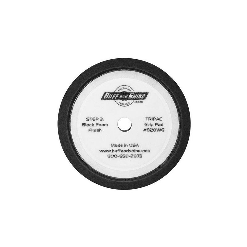 820WG Convoluted Face Buffing Pad, 8 in Diameter, 1-1/2 in Thick, Black