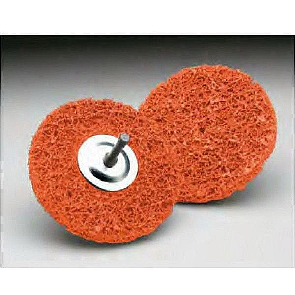 Carborundum® Carbo Fire® 39321 Non-Woven Surface Strip Disc, 4 in Dia, Orange