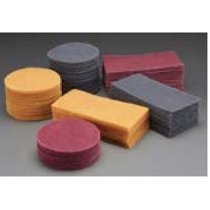 Norton Abrasives Carborundum Carbo FiberTex 53389 Non-Woven Thin-Flex Scuff Disc, 6 in Dia — Maroon
