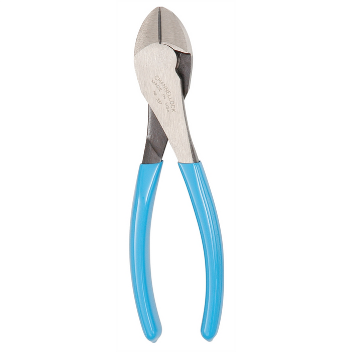 Channellock Tools Diametergonal Cutting Pliers, 7 In Oal, 1.18 In W Jaw, 0.79 In L Jaw, Comfortabl