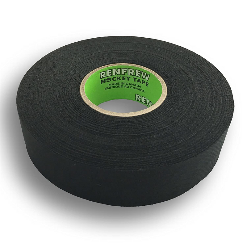 Renfrew Cloth Hockey Tape, 1" (Straight Edge Black, 25m long)