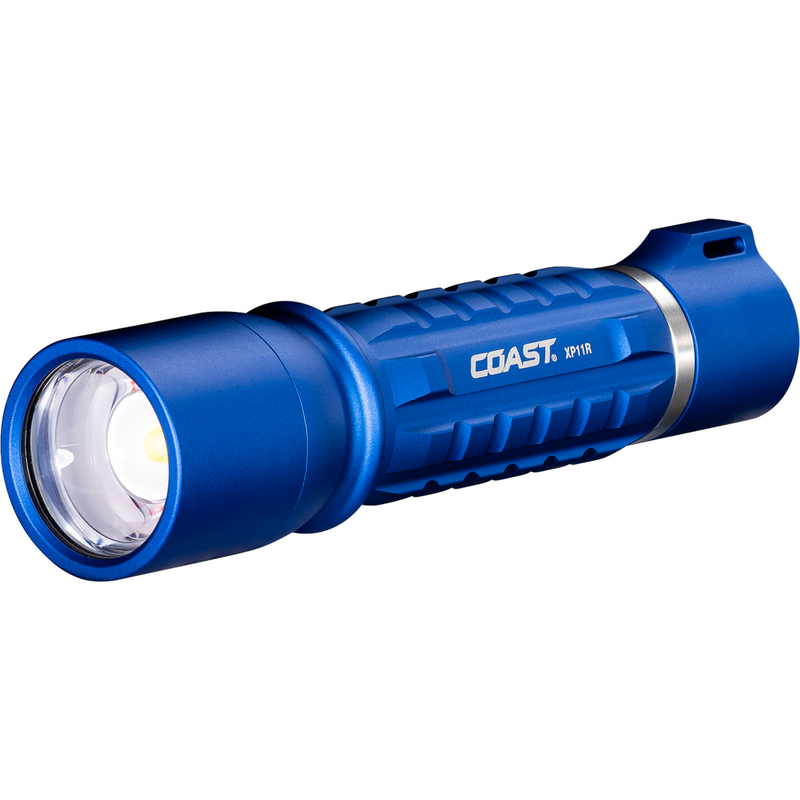 Coast XP11R High Performance LED Flashlight Blue with Four Modes, Slide-Focus Optic and