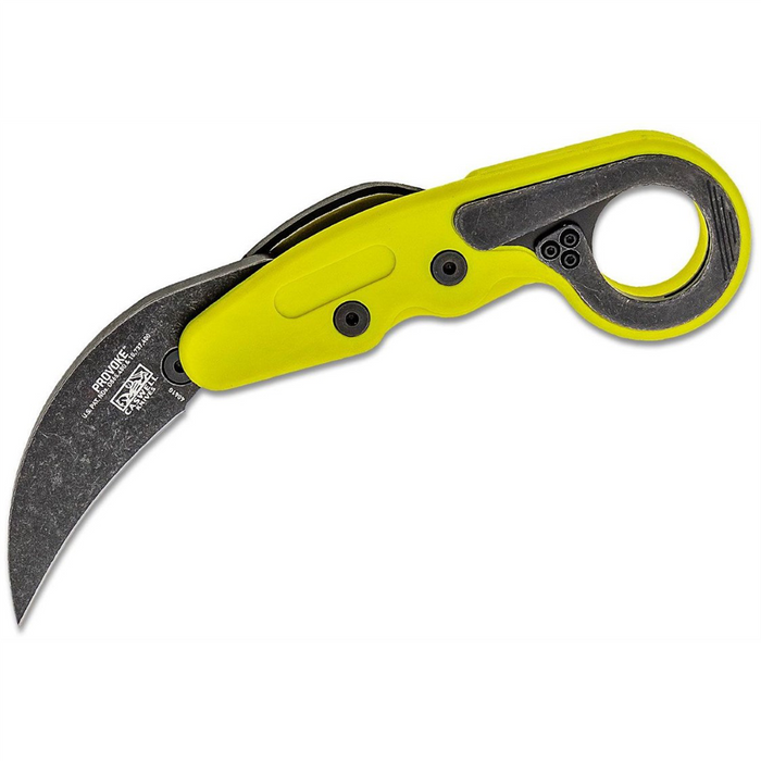 Columbia River Knives Provoke 1.4116 Stonewash Plain Blade Folding Knife with Kinematic Grivory Hand