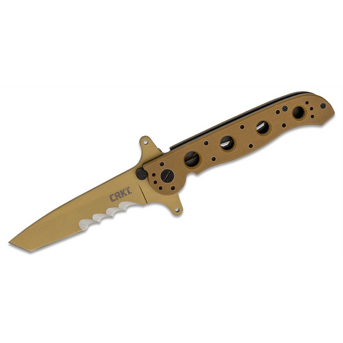Columbia River Knives 1.4116 Titanium Nitride Veff Serrations Folding Knife with Liner Lock