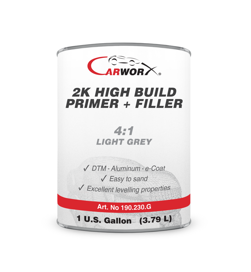 190230G 2K High Build Primer plus Filler, 1 gal, Light Gray