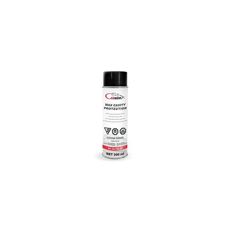 Carworx 126061 Wax Cavity Protection, 500 mL Aerosol Can, Brown/Yellow