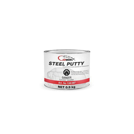 Carworx 138.587 Steel Putty, Silver, Paste