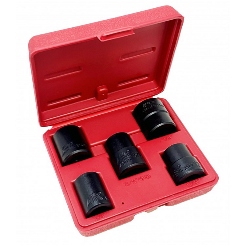 5 Piece Emergency Lug Nut Remover Socket Set 4001, sizes 3/4"-1-1/8" for impact