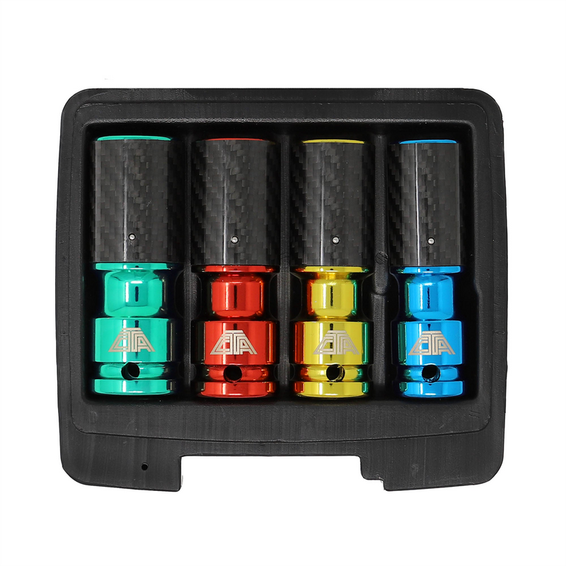 4 Pc. Metric Lug Socket Set with Carbon Fiber Sleeves
