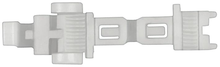 White Nylon Door Rod Clips
