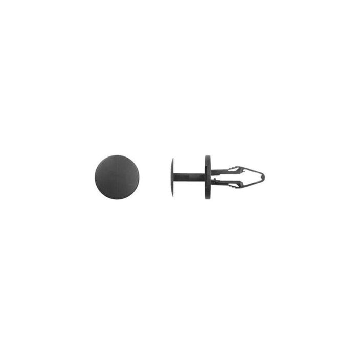 Disco Automotive Hardware 10367PK Push-Type Retainer, 22 mm L Stem x 1/4 in Hole, Nylon, Black