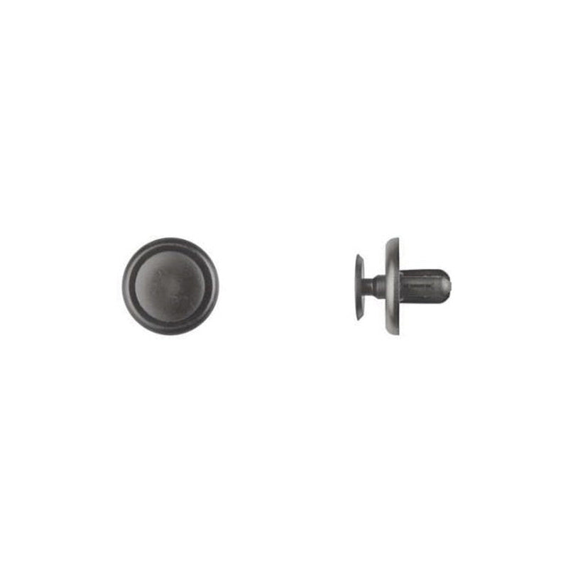 10569PK Push-Type Retainer, 10 mm L Stem x 9/32 in Hole, Nylon, Black