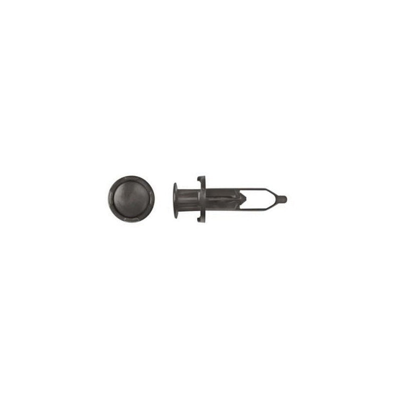 10628PK Push-Type Retainer, 31 mm L Stem x 23/64 in Hole, Nylon, Black