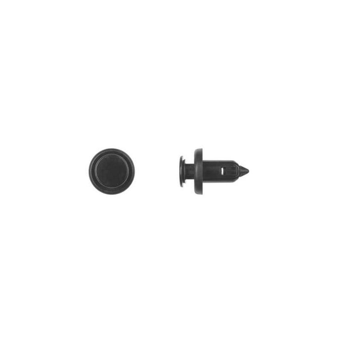 Disco Automotive Hardware 10955PK Push-Type Retainer, 16 mm L Stem x 25/64 in Hole, Nylon, Black