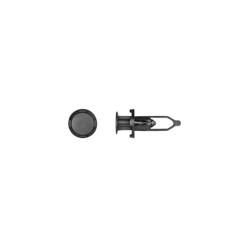 Hardware 9327MT Push-Type Retainer, Nylon, Black, 28 mm L Stem, 23/64 in Hole