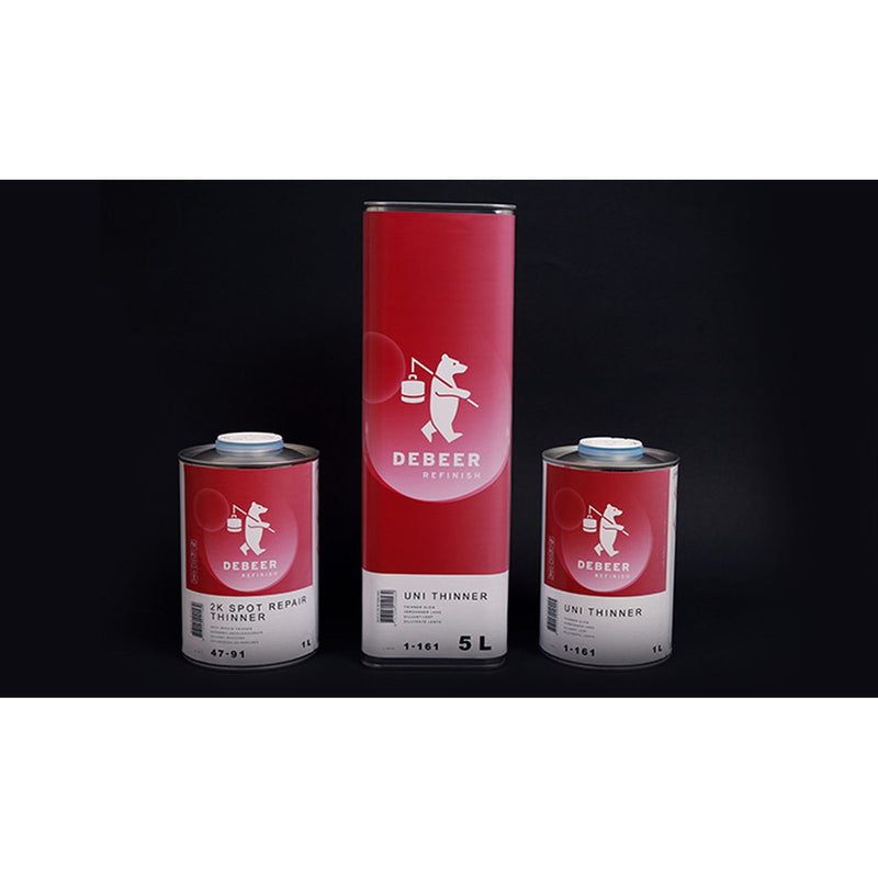 Debeer Refinish 9-151 Medium WaterBase Thinner, 1 L, Clear, Form, Liquid