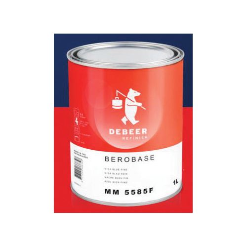Debeer Refinish 95585-L01 BeroBase 500 Series Mica Blue Fine Basecoat, 1 L, Liquid, Blue