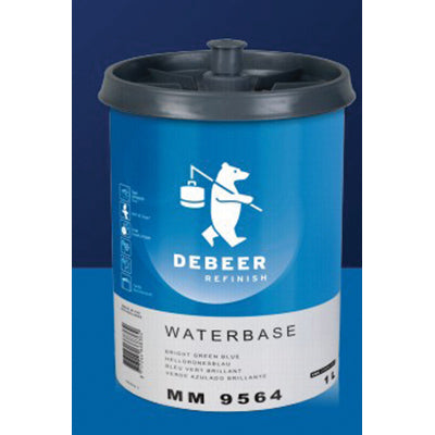 Debeer Refinish 99564-L01 WaterBase 900+ Series Mixing Toner, 1 L Can, Bright Green Blue