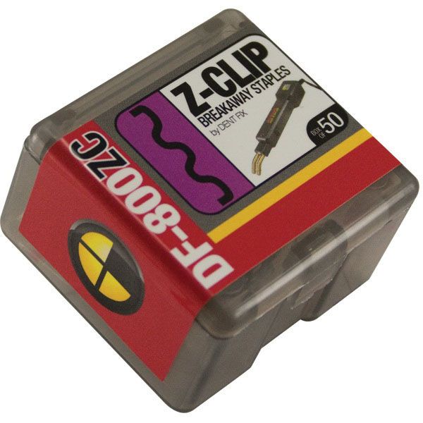 Dent Fix DF800ZC-50 Stainless Steel Z-Clip Breakaway Staple 50-Pack for Thermoplastic Repairs