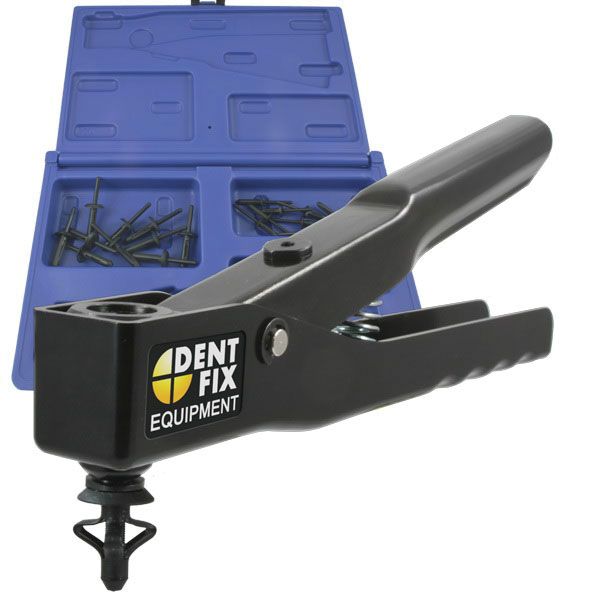 DFCT887 Slimline Plastic Riveter Kit with 1‑in pliers and short/long rivets