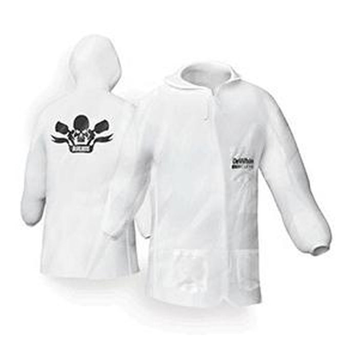 DeVilbiss Hooded Lab Coat 803666 X-Large White Nylon Elastic Waist