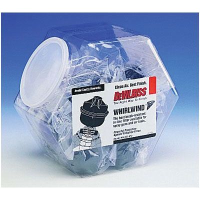 DeVilbiss Whirlwind 130028 Disposable Air Filter, 1/4 in MNPT Inlet, 1/4 in FNPT Outlet Port, 125 ps
