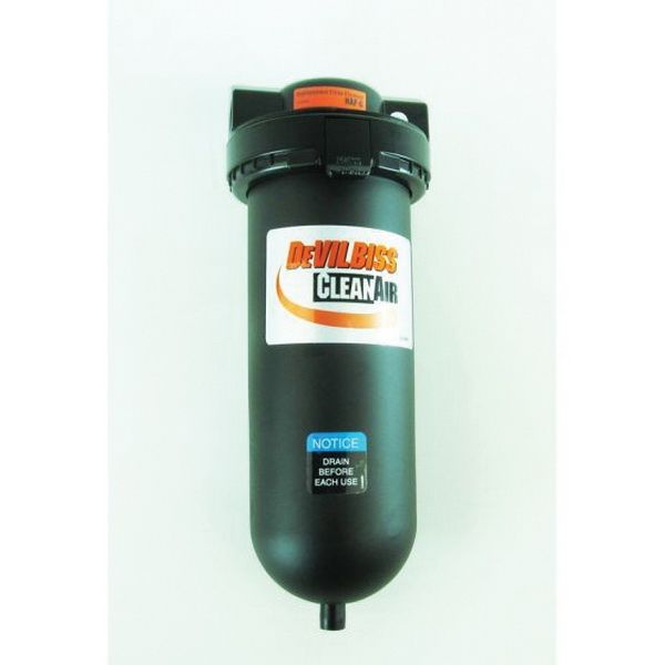 DeVilbiss Clean Air 13-0041 Air Line Filter, 100 cfm, 5 Micron