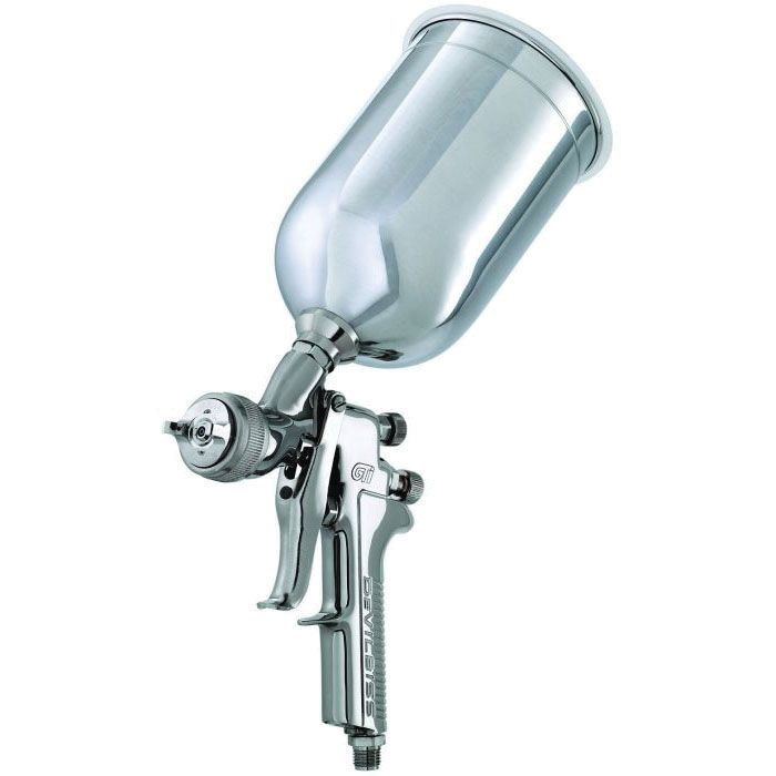 DeVilbiss Gti Millennium 170156 HVLP Gravity Feed Spray Gun/Cup, 1.3, 1.4, 1.5 mm Nozzle, HVLP Gravi