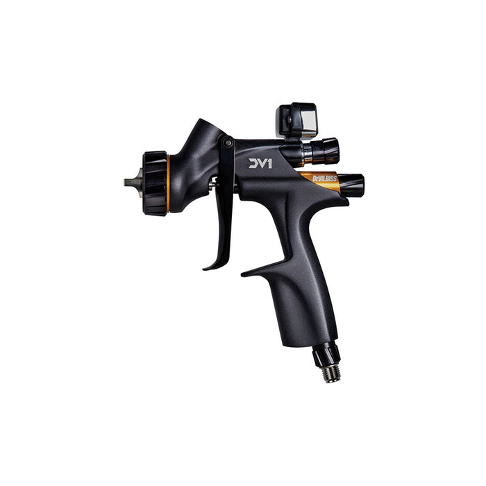 DevilBiss® 704521 DV1 Series HVLP Uncupped Clearcoat Spray Gun, 1.2 mm, 1.3 mm, 1.4 mm Nozzle